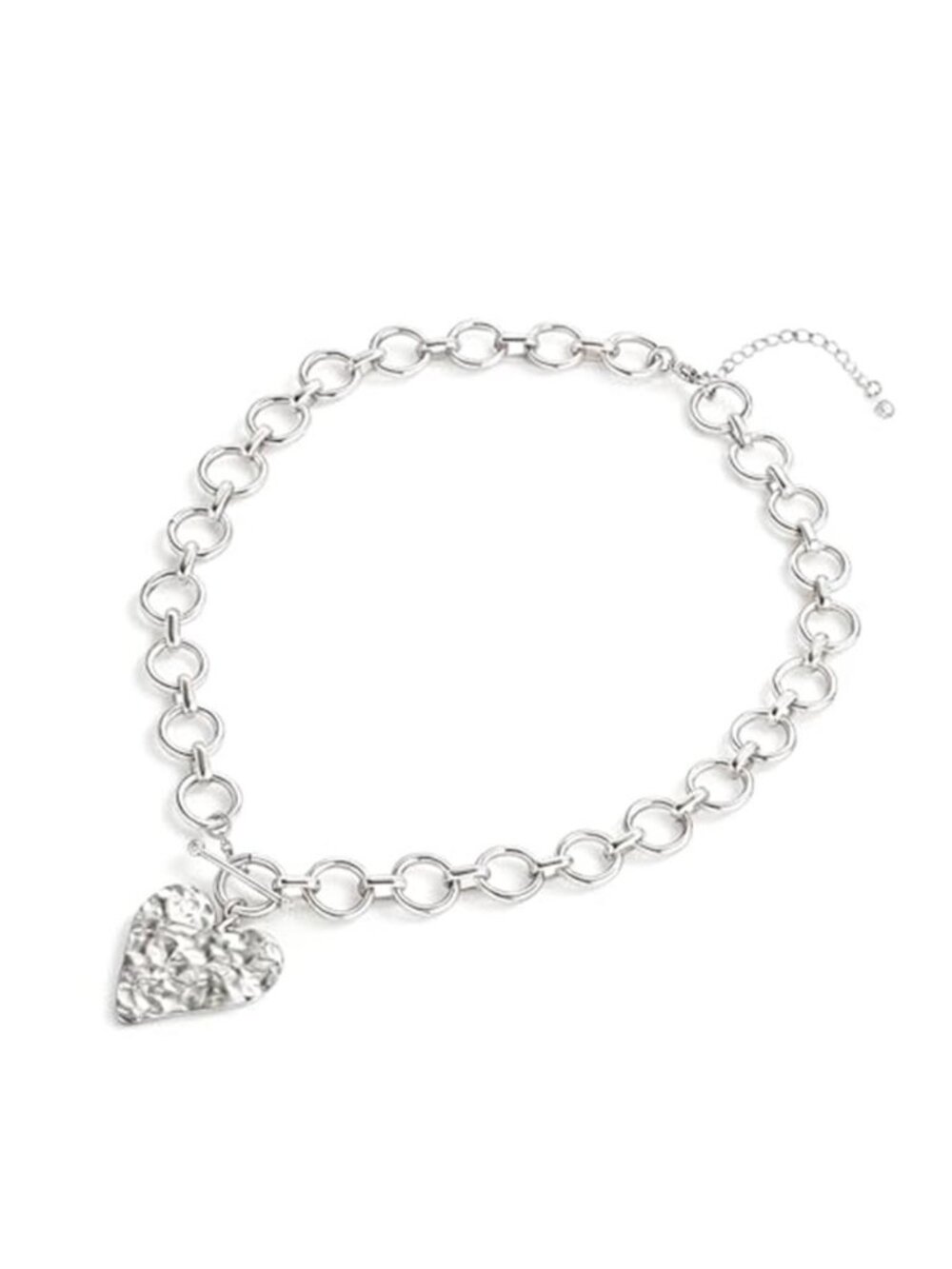 Robaice Chunky Heart Necklace for Women,14K Plated Gold Chain Necklaces